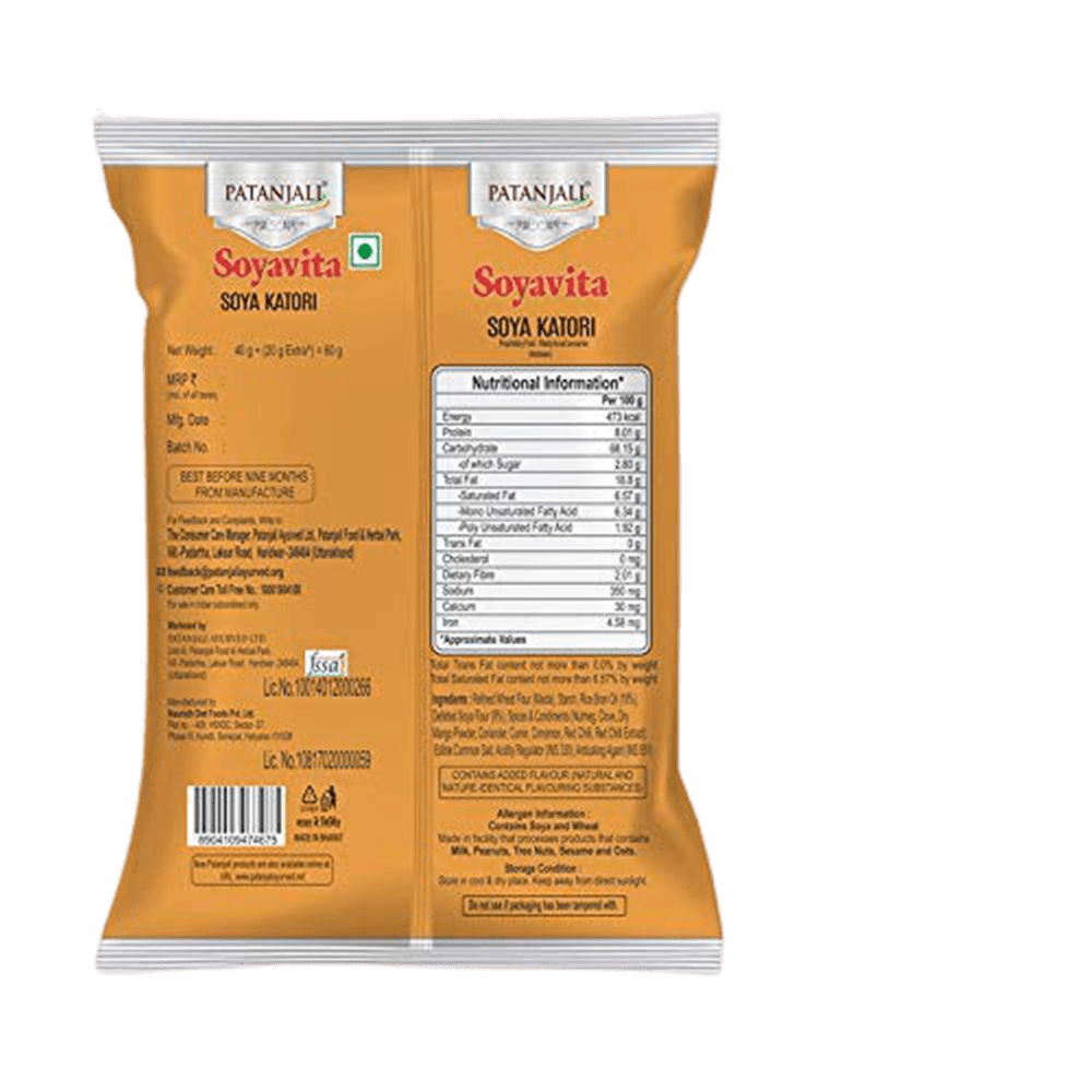 Patanjali Soyavita Soya Katori 100gm ( Pack of 6) - Distacart