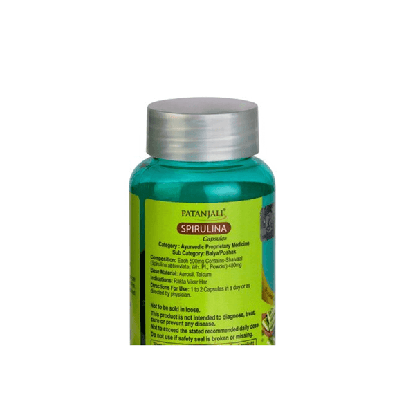 description patanjali spirulina capsule with natural spirulina 60 tabs