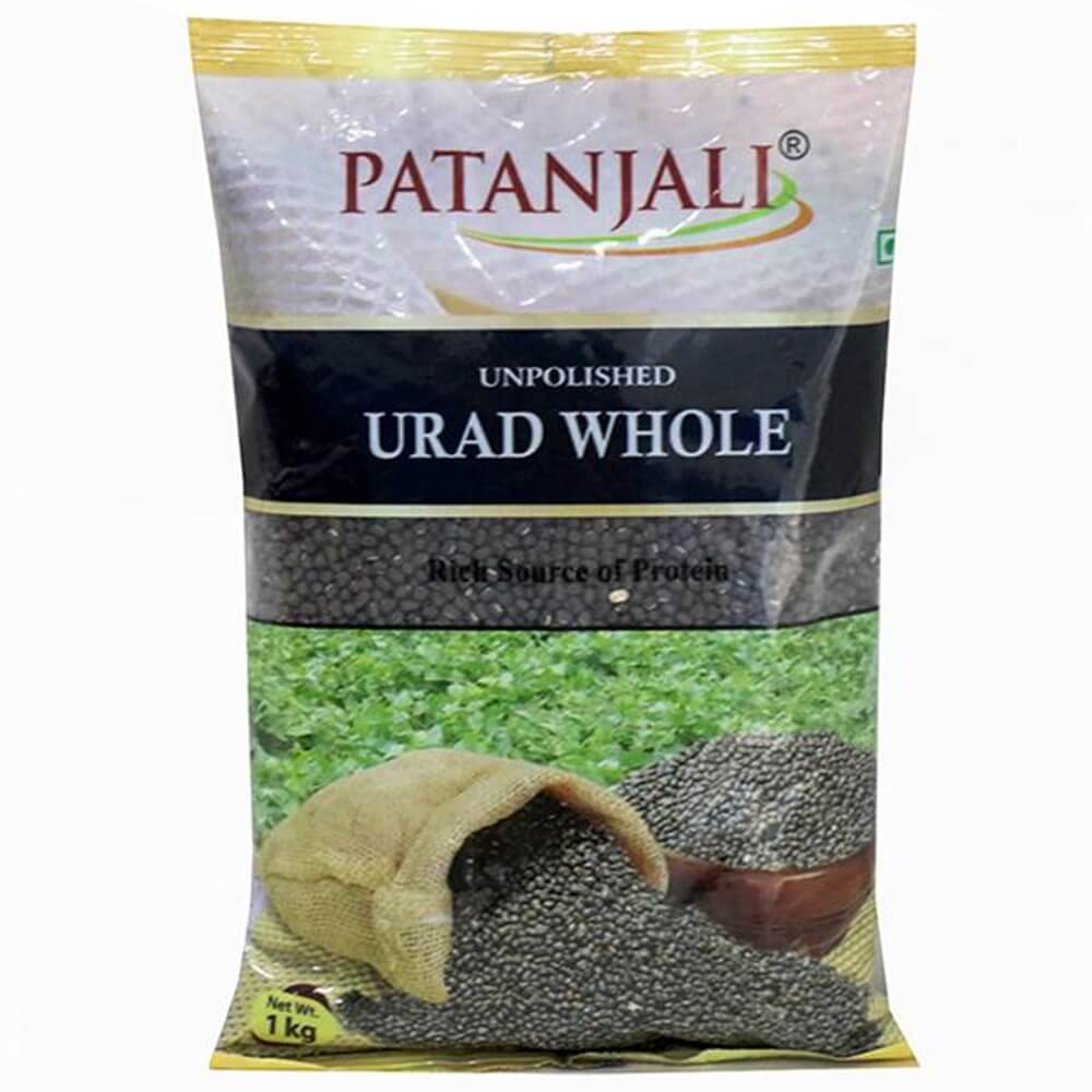 Patanjali Unpolished Urad Whole (1 kg) - Distacart