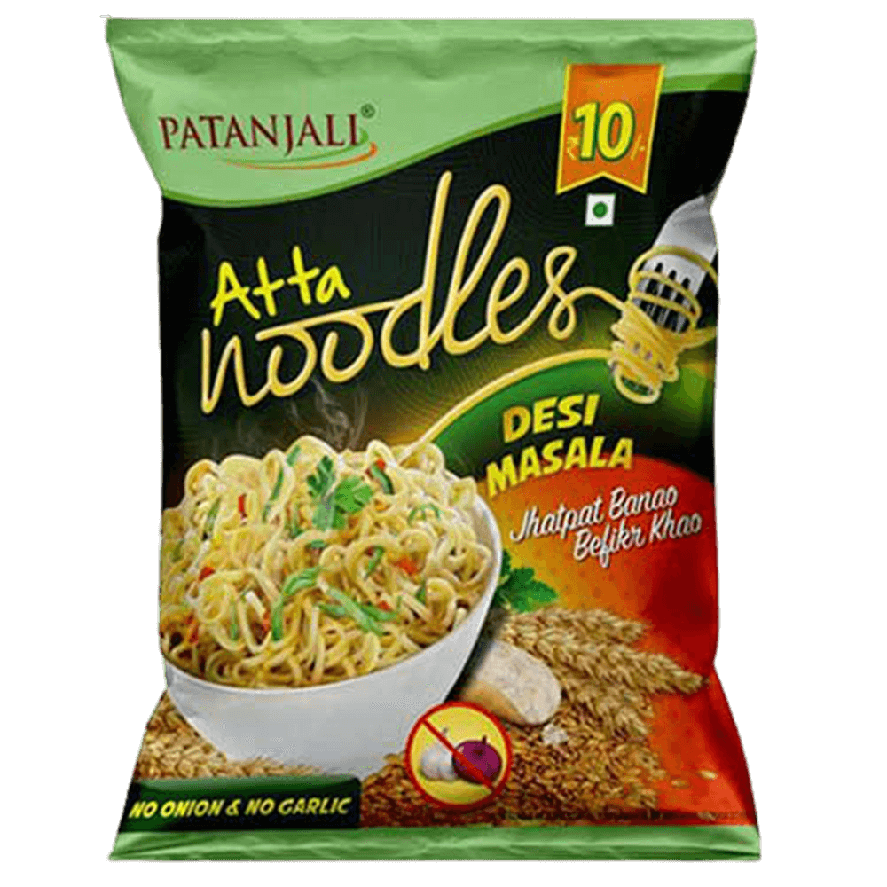 Patanjali Atta Noodles Desi Masala (Pack of 10) - Distacart