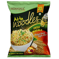 Thumbnail for Patanjali Atta Noodles Desi Masala (Pack of 10) - Distacart