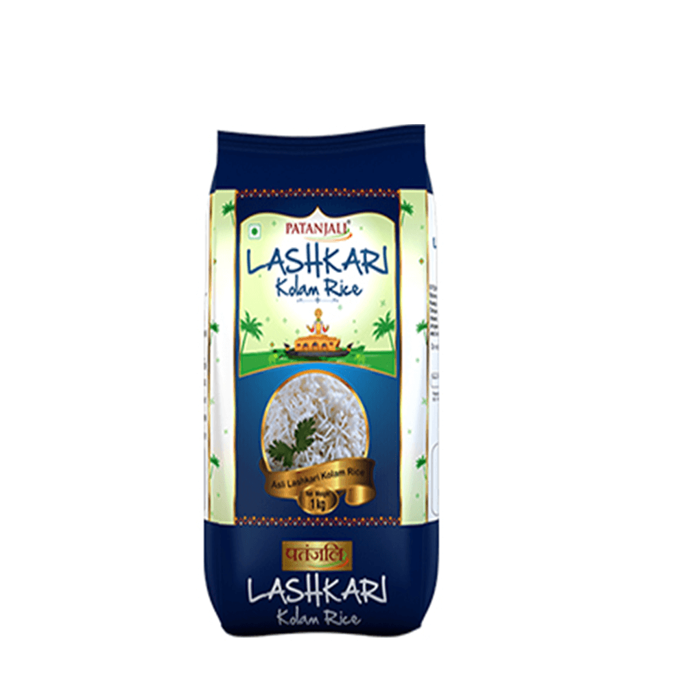 Patanjali Lashkari Kolam Rice (1 kg) - Distacart