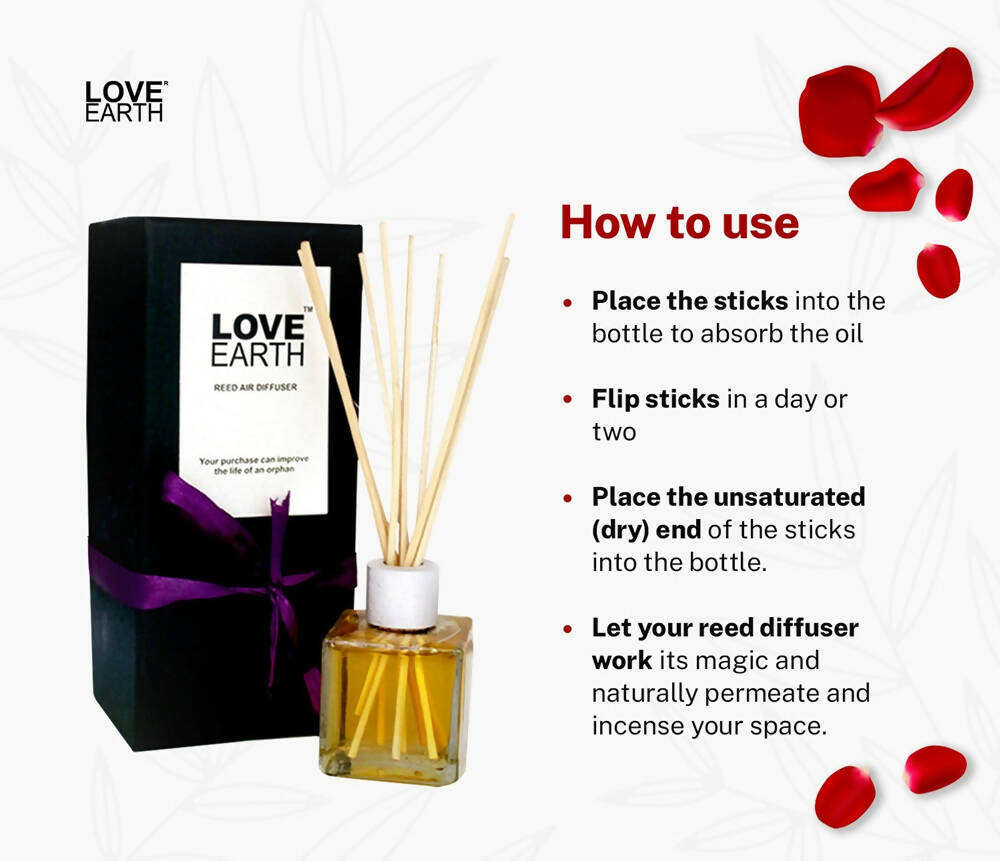 Love Earth Reed Diffuser - Rose - Distacart