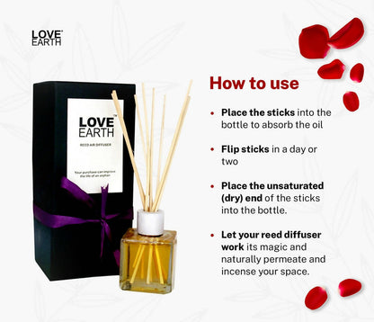 Love Earth Reed Diffuser - Rose - Distacart