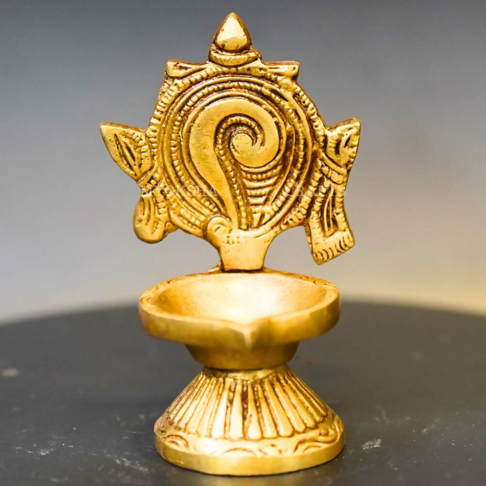 Brass Shankh Diya - Distacart