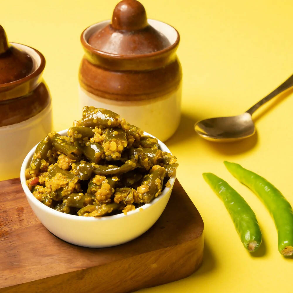 The State Plate Green Chilly Pickle - Distacart