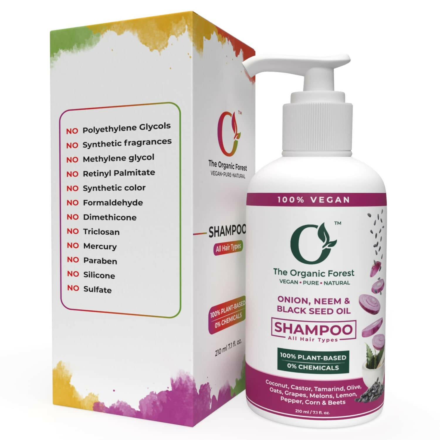 The Organic Forest Onion, Neem & Black Seed Oil Hair Shampoo - Distacart