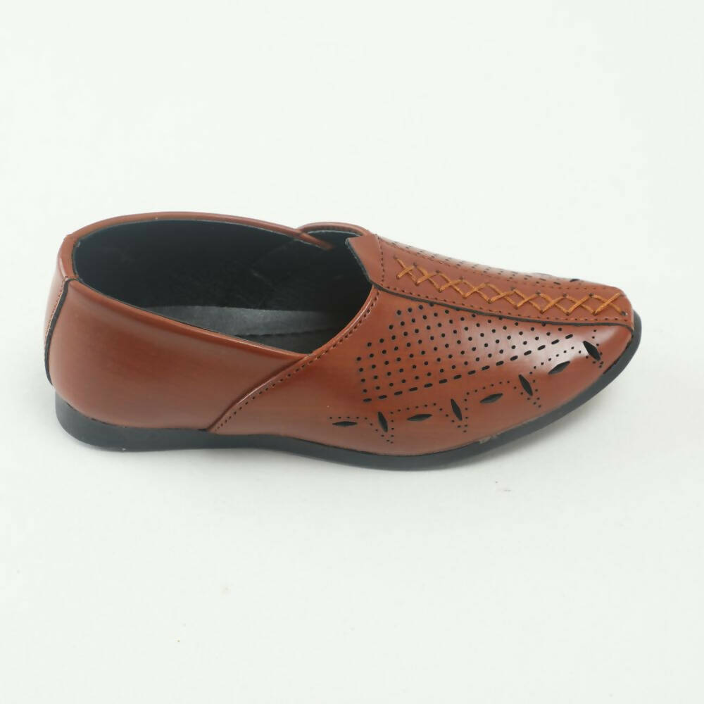 Tiny Bugs Boys Party & Ethnic Wear Mojari - Tan Color - Distacart