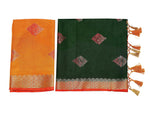 Thumbnail for Mimosa Women's Kanchipuram Art Silk Green Saree - Distacart