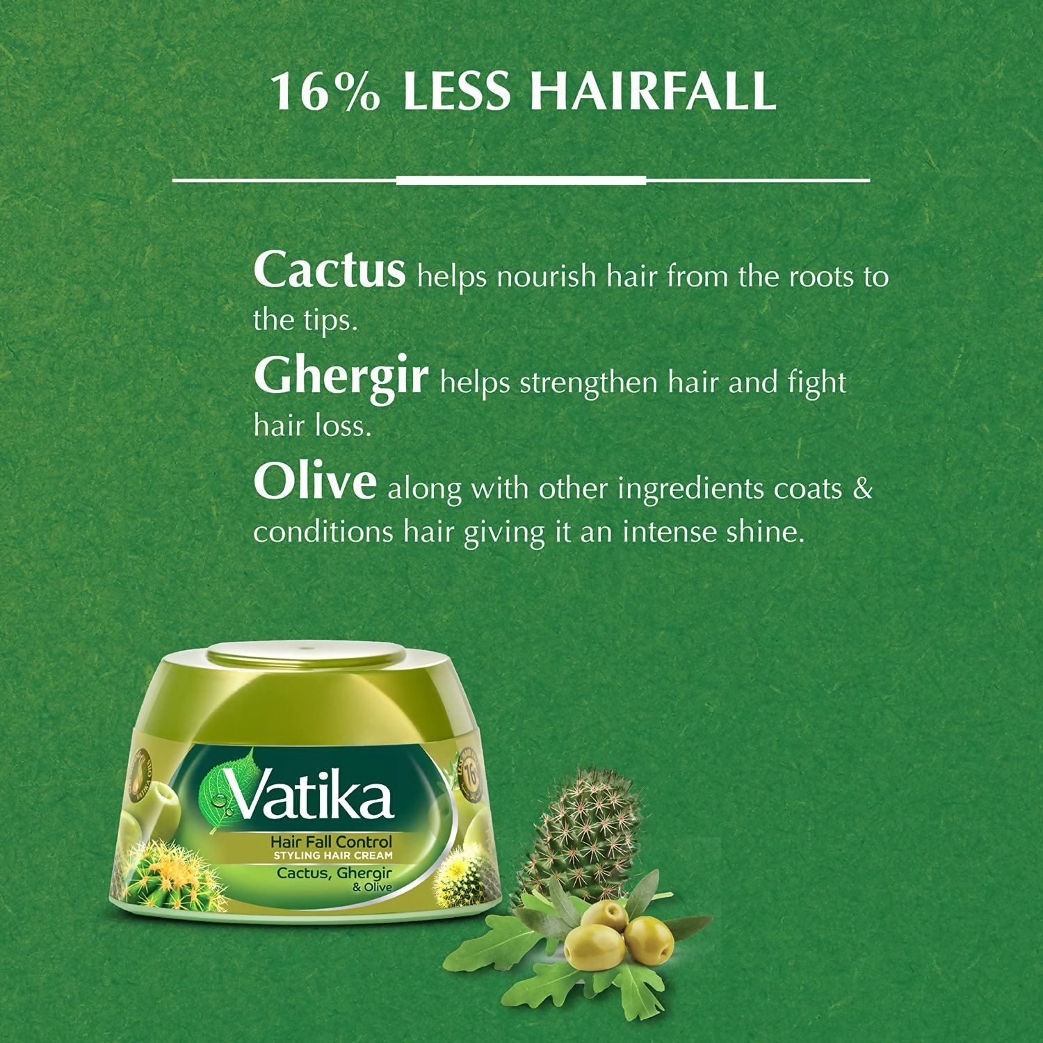 Dabur Vatika Naturals Hair Fall Control Styling Hair Cream - Distacart