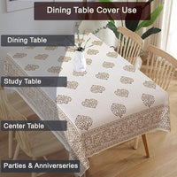 Thumbnail for Urbano Homz Table Cloth for 6 Seater Dining Table - Cream - Distacart