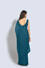 Thumbnail for Malishka Women's Rama Georgette Sequence Embroidery Saree With Blouse Piece - Distacart
