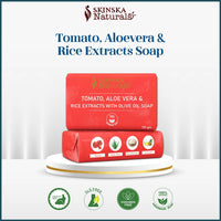Thumbnail for Skinska Natural Tomato, Aloe Vera & Rice Extracts With Olive Oil Soap - Distacart