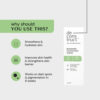 Deconstruct Beginners Exfoliating Serum - Distacart