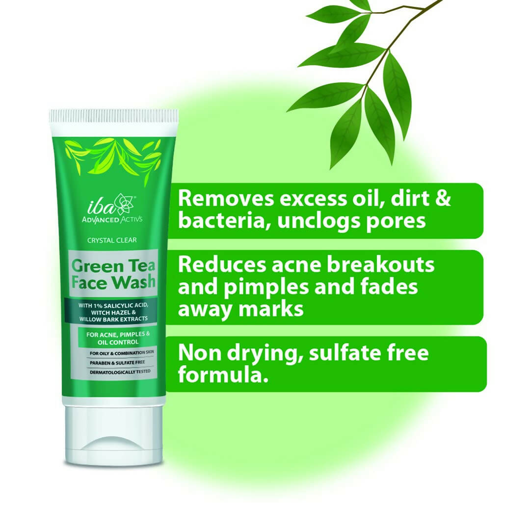 Iba Advanced Activs Crystal Clear Green Tea Face Wash - Distacart