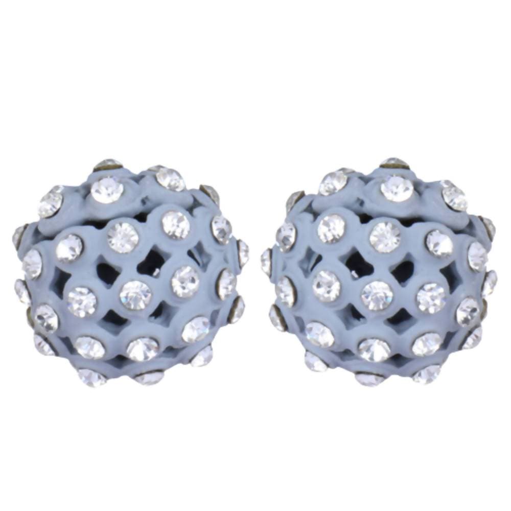 Trendoo Jewelry Gold Plated Stylish Fancy Grey Studs