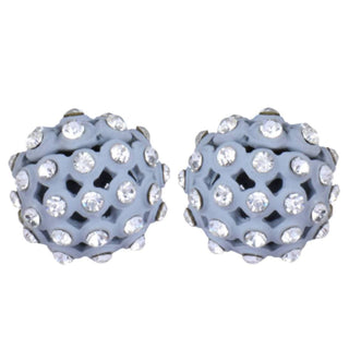 Trendoo Jewelry Gold Plated Stylish Fancy Grey Studs