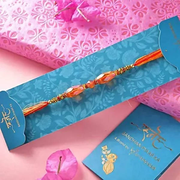 Ethnic Pearl N Mauli Rakhi With Figberry - Distacart