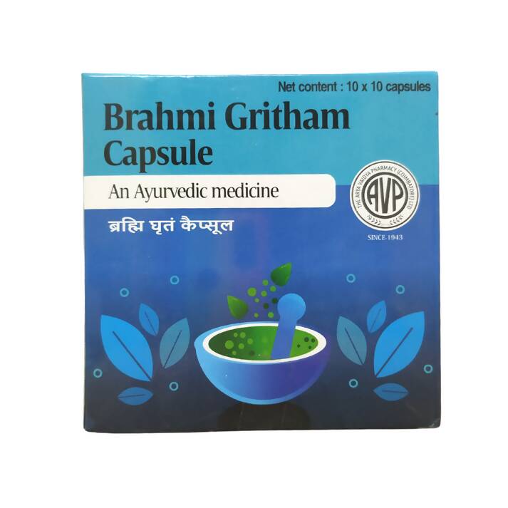 AVP Ayurveda Brahmi Gritham Capsules - Distacart