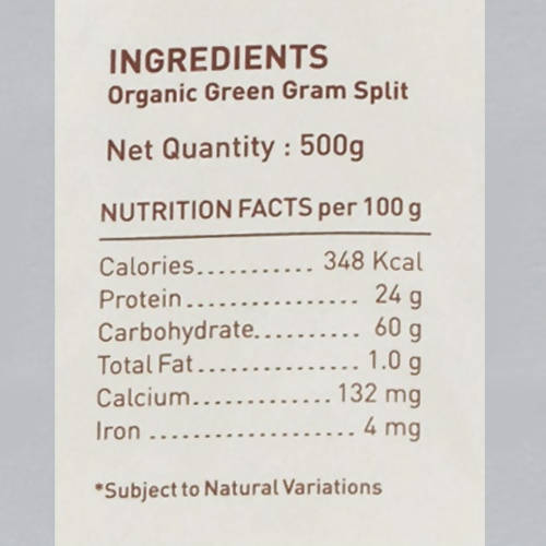 Pure & Sure Green Gram Split Traditional Organic Pulses uses