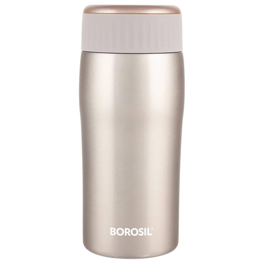 Borosil Cosmic Insulated Water Bottle Tumbler - 320ml (Gold) - Distacart