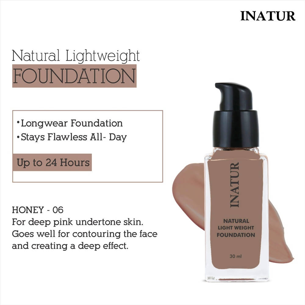 Inatur Natural Light Weight Foundation - Honey