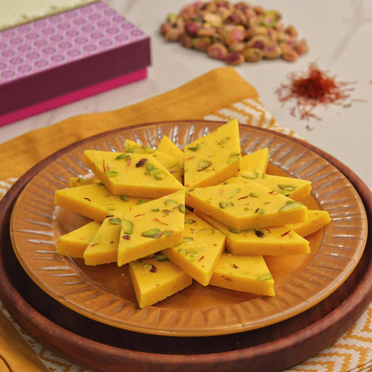 Bansiwala Kesar Kaju Katli - Distacart