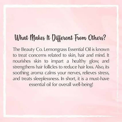 The Beauty Co. Lemon Grass Essential Oil - Distacart