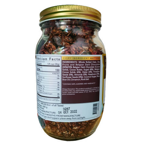 Thenibblebox Belgian Dark Chocolate Granola - Distacart