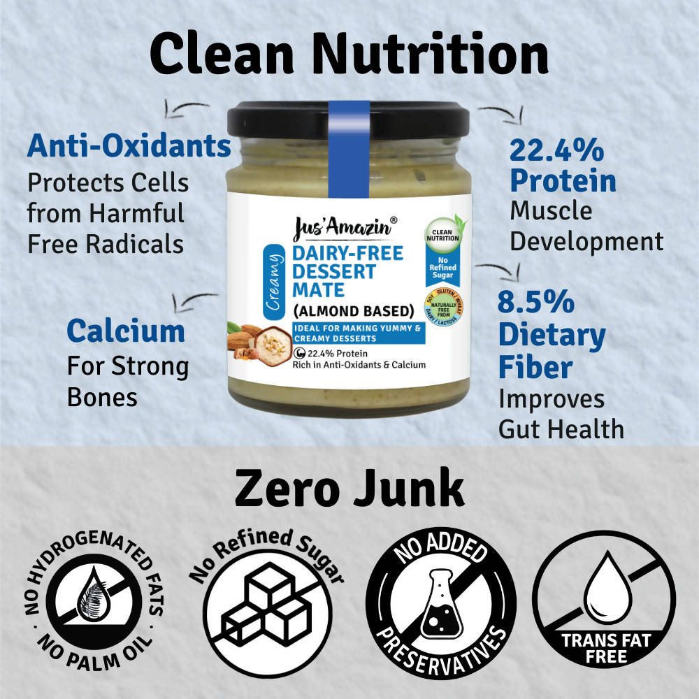 Jus Amazin Dairy-Free Dessert Mate (Almond Based) - Distacart