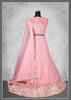 Light Pink Georgette Embroidery & Sequence Work Semi-Stitched Lehenga Choli - Nimaya Kangan - Distacart