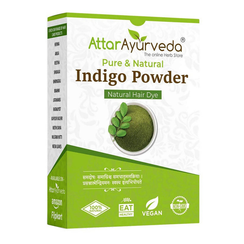 Attar Ayurveda Pure &amp; Natural Indigo Powder - Natural Hair Dye