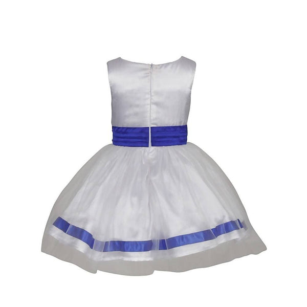 Asmaani Baby Girl's White Satin A-Line Maxi Full Length Dress (AS-DRESS_22018) - Distacart