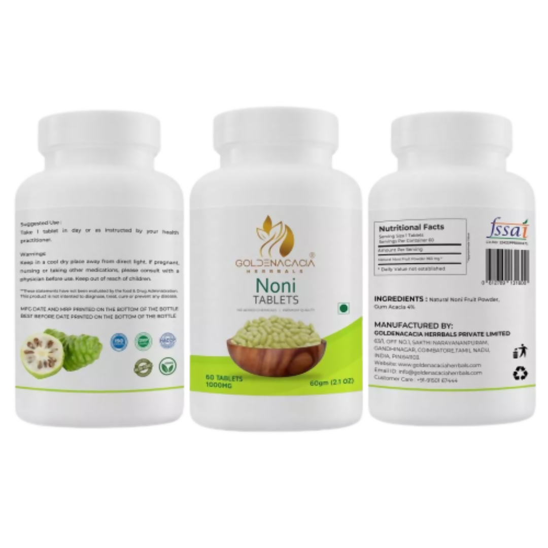 Goldenacacia Herrbals Noni Fruit Tablets (1000mg) - Distacart