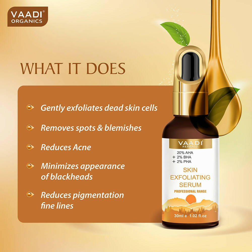 Vaadi Herbals Skin Exfoliating Serum With 20% AHA & 2% BHA & 2% PHA - Distacart