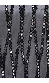 Thumbnail for Mominos Fashion Black Orgenza Mirror Stripe Dupatta