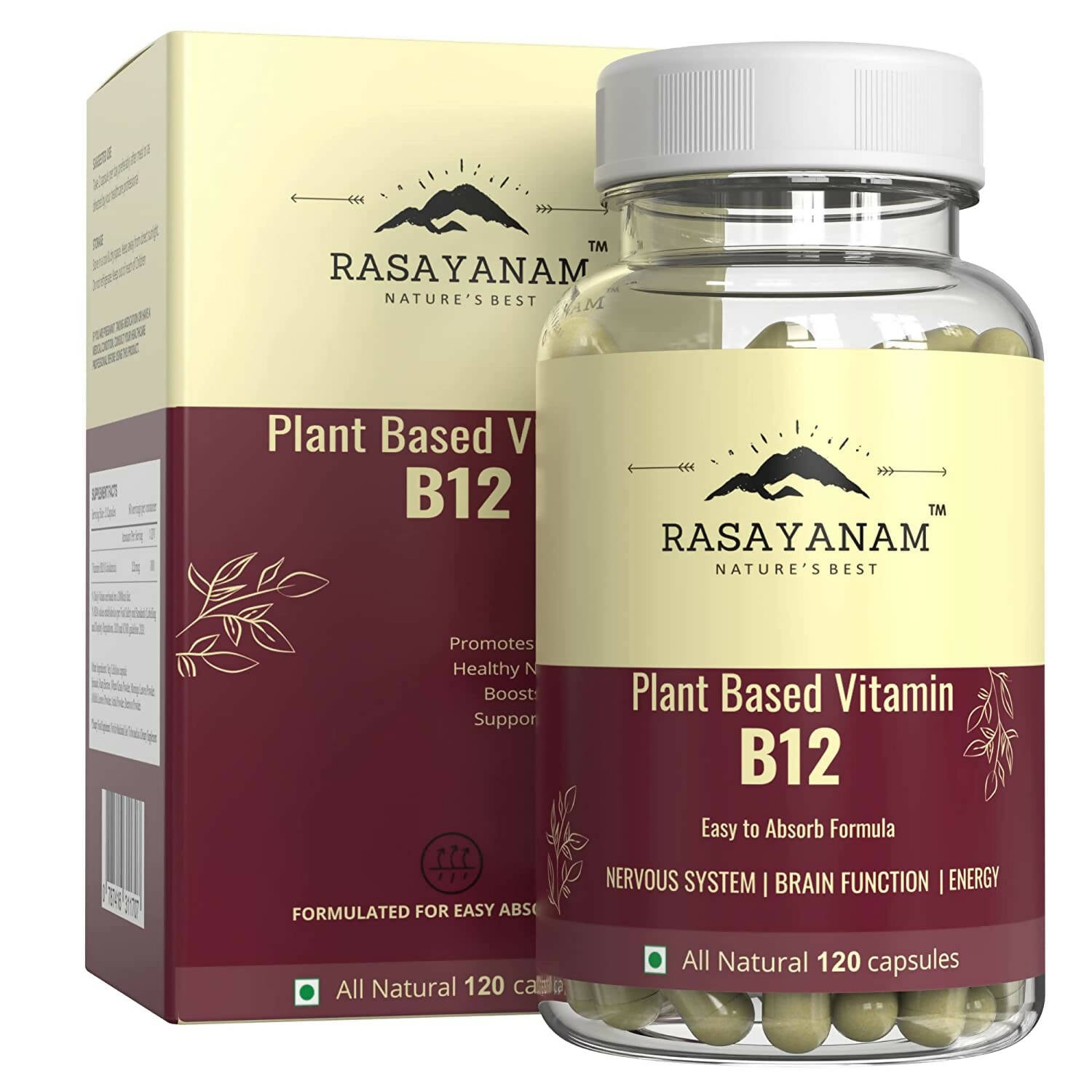 Rasayanam Plant Based Vitamin B12 Capsules for Men & Women - Distacart