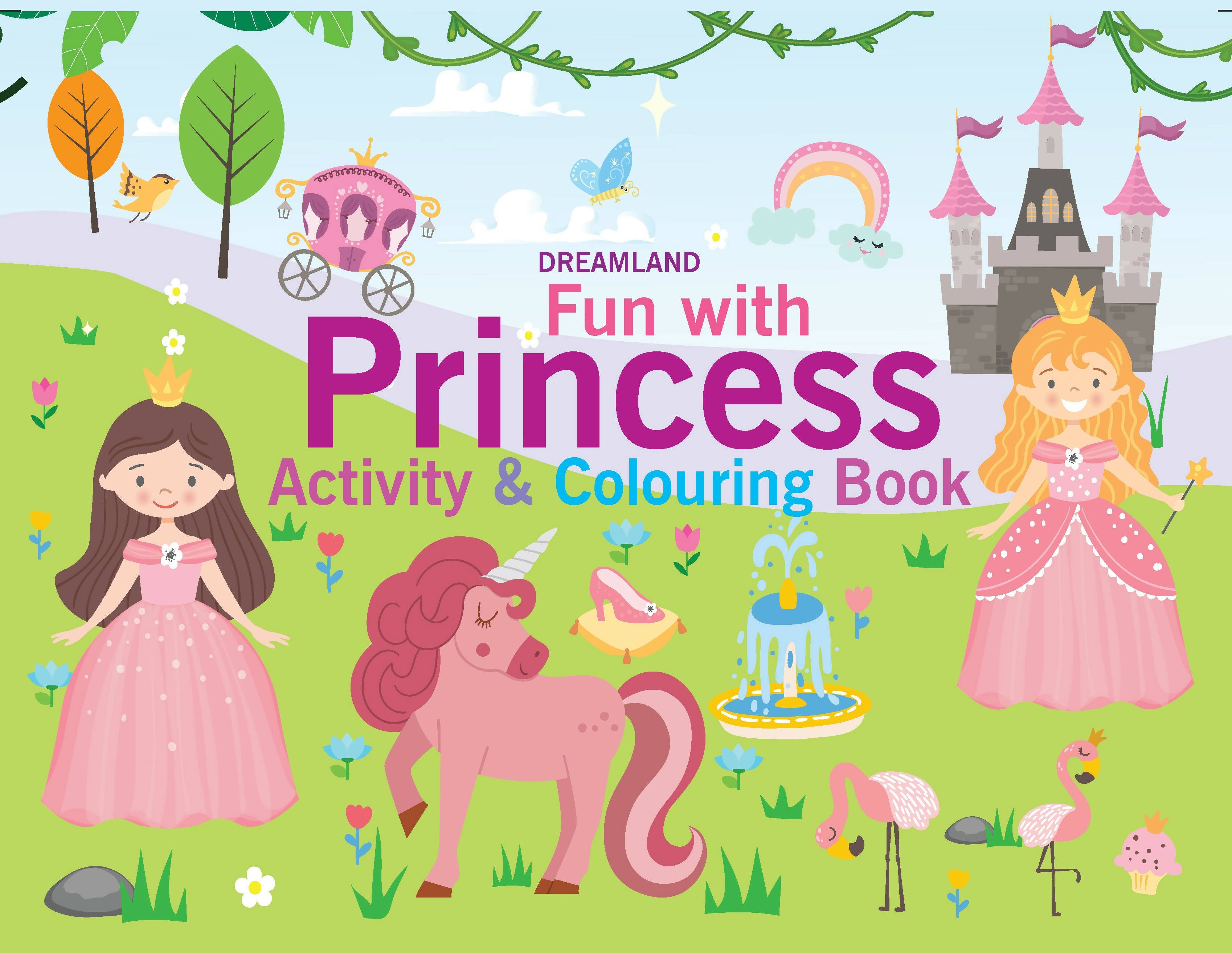 Dreamland Fun with Princess Activity & Colouring : Children Interactive & Activity Book - Distacart