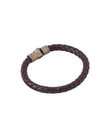 Thumbnail for NVR Men's Brown Leather Bracelet - Distacart