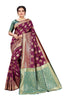 Vamika Ethnic Fire Purple Weaving Banarasi Jacquard Saree - Distacart