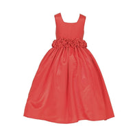 Thumbnail for Asmaani Baby Girl's Red Color Satin A-Line Maxi Full Length Dress (AS-DRESS_22011) - Distacart