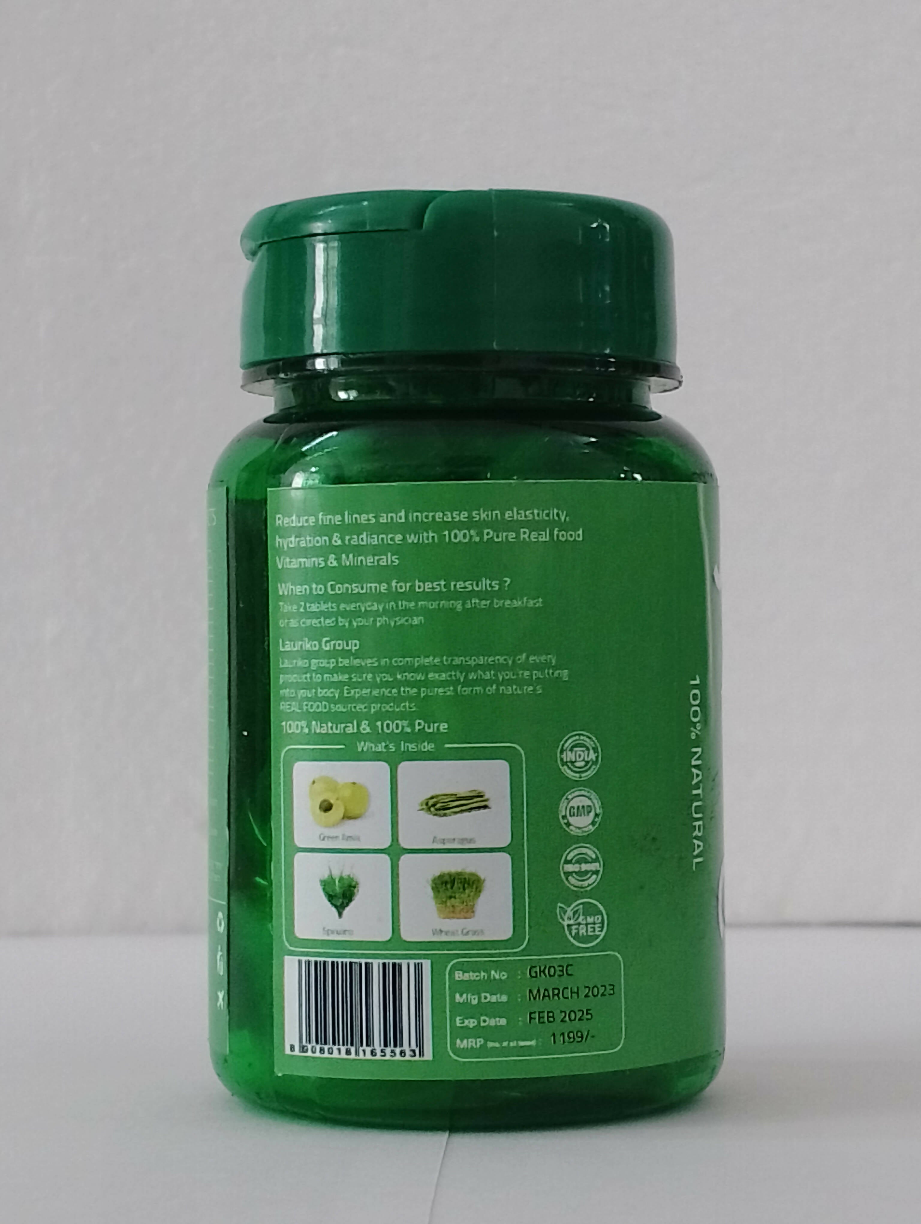 Laurik Plant Based Collagen Type 1 & 3 Tablets For Men And Women | Collagen Tablets For Skin Radiance And Elasticity - Distacart