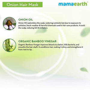Mamaearth Onion Hair Mask For Hairfall Control Ingredients