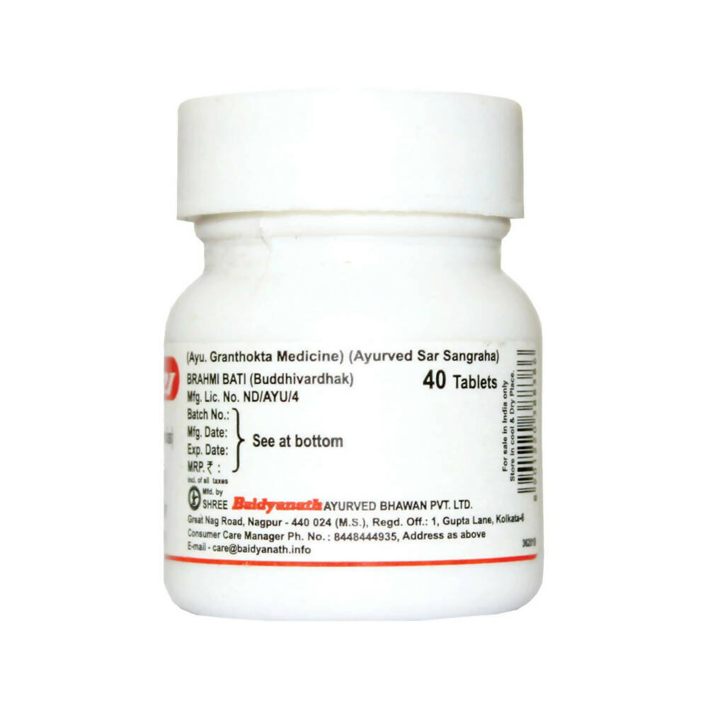 Baidyanath Nagpur Brahmi Bati - Distacart