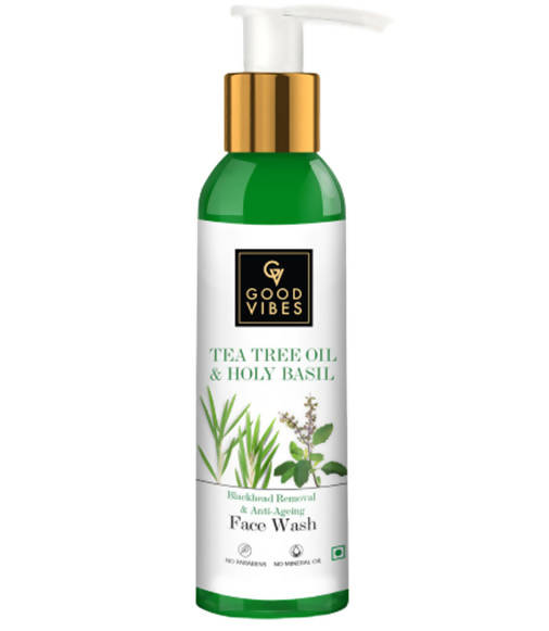 Good Vibes Blackhead Removal + Anti-Ageing Face Wash - Tea Tree Oil + Holy Basil