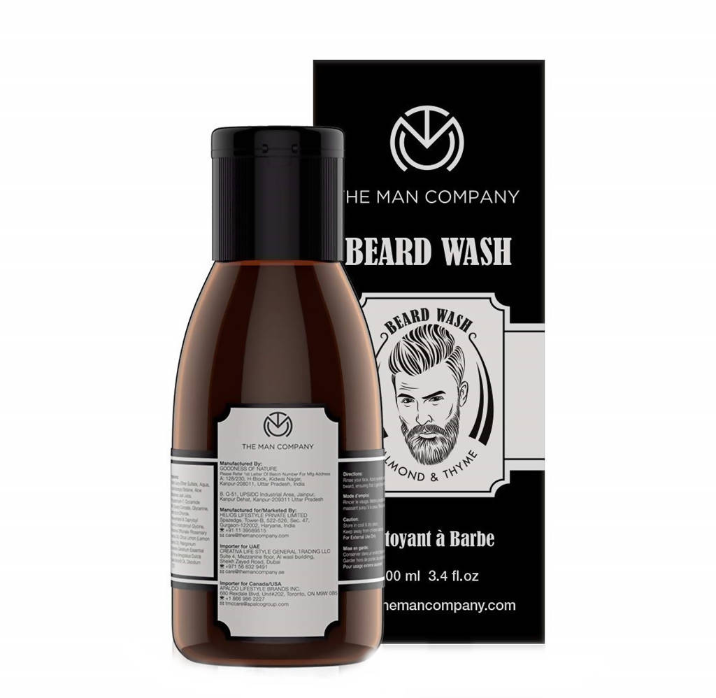 The Man Company Beard Wash With Almond & Thyme - Distacart
