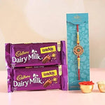 Thumbnail for Kundan Ethnic Rakhi and Dairy Milk Crackle Chocolates