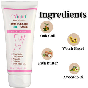 Vigini Natural Actives Bust Breast Body Toner Firming Massage Oil Cream - Distacart