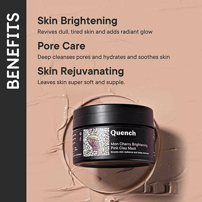 Quench Botanics Mon Cherry Brightening Pink Clay Mask - Distacart