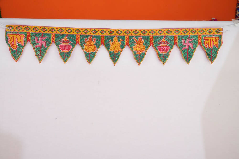 Kundan HandiKrafts Cloth Leaf Thoranna (God) - Distacart
